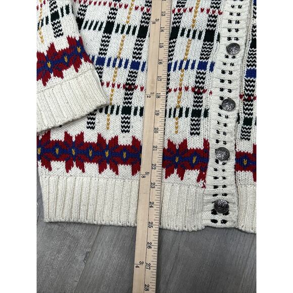 Bushwacker VINTAGE Size Large Chunky Knit 90’s Button Down Cardigan USA - Picture 11 of 11
